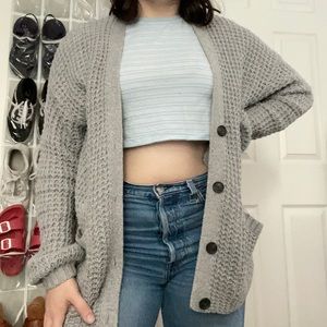 AE Light Grey Cardigan - S